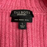 Talbots hot pink knit merino wool blazer cardigan Large Photo 2
