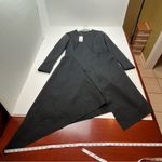 Akris  Zip Front Asymmetric Midi‎ Dress Neoprene Womens Size US 10 Black Goth NEW Photo 11