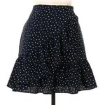 Loft Ann Taylor Navy White Polka Dot Ruffle Rockabilly Pinup Skirt Size 10 Med M Photo 0