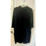 J.Jill Turtleneck Dress Womens Size Medium Black Long Sleeve Stretch Pullover Photo 1