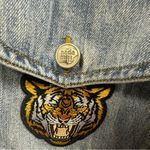 Y2K Nada Nuff Contempo Patch Zip Up Long Sleeve Jean Shirt Jacket Medium Blue Photo 8