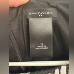 Ann Taylor Fitted Soft Black White Sleeveless Womens Dress 10 Business Casual Photo 3