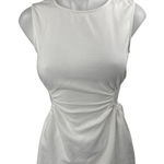 Princess Polly  White Sleeveless Cutout Waist Crew Neck Mini Sheath Dress Size 2 Photo 0