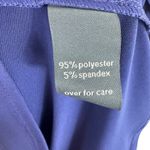 The Limited  Navy Blue Ruffled Cold Shoulder Long Sleeve Light Blouse Size M Photo 6