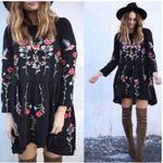 Philosophy  Embroidered Black Bohemian Floral Dress Size Large Photo 1