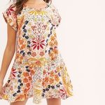 Free People  Strawberry Fields Mini Dress Small Floral Boho Cottagecore‎ Festival Photo 5
