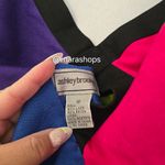 Vintage 90’s Ashley Brooke Cutout Colorblock Linen Mini Dress Blue Size 10 Photo 6