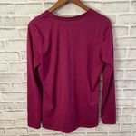 Nike Women’s Dri-fit plum colored v-neck long sleeve shirt regular fit Medium Photo 1