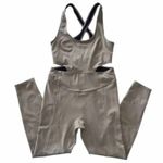 Free People NWOT Back It Up Onesie - Sage Beige Photo 3