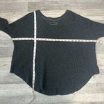 Free People  We The Free Oversize Boxy Waffle Knit Grey Top R19 Photo 3