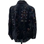 Chico’s Black Velvet Floral Tribal Folk Studded Jacket Size 12 (Chico’s 2) Photo 2