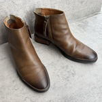 Franco Sarto  Women’s 7.5M Booties Tan Nemi Low Heel Zip-Up Leather Ankle Boots Photo 0