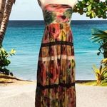 Fuzzi Floral Maxi Dress/Skirt Medium . $825 Red Photo 2