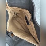 NEW! L.L. Bean Nubuck Leather Suede Over the Shoulder Bag Coal Dust Gray Brown Photo 4