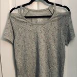 Grayson Threads  gray tee with cold shoulder Photo 0