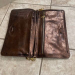 Tory Burch REVA METALLIC COPPER/BRONZE DISTRESSED LEATHER CLUTCH SHOULDER BAG Photo 10