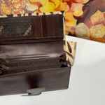 Lot Of 2 Real Handmade Animal Print Fur Leather Loop Closure Wallet/Hand Clutch Photo 2