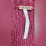 Free People Burgundy Cross My Heart Cable Knit Sweater Raw Edges Size EUC Photo 2