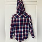 Boston Traders  Women's Plaid Hoodie Fleece Lined Shacket Size Small Photo 1