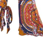 Free People  Paisley Wrap Fiona Surplice Top Boho Photo 8