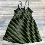 Fox High Speed Black Fluorescent Yellow Stripe Sleeveless Zipper Sundress Small Photo 9
