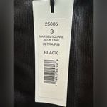 Michael Stars  Maribel Square Neck Tank black ribbed size small Photo 6