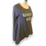 Grayson Threads NWT Namast’ay in Bed Graphic Pajama Lounge Top Size XS Gray Photo 1
