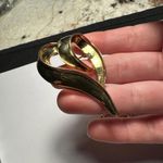 Monet  & Alison Reed Heart Gold Tone Brooch Pins Lot Of 2 Signsd Photo 5