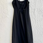Amanda Uprichard Marianna Feather Trim Knee Length Dress Black Women's small Photo 2