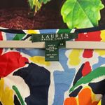 Ralph Lauren  Multicolor Floral 100% Silk Wrap Front Blouse 2X Puff Sleeve Shirt Photo 2
