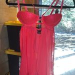Victoria's Secret Victoria’s Secret Red Sheer Lace Push Up Babydoll Size 34B Photo 0