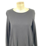 COS  Black Tie Front Long Sleeve Paperbag Skirt Dress Size Small Photo 1