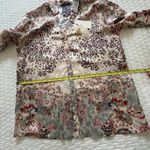 Johnny Was  Jungle Paisley Button Up Blouse Shirt Top Sz M Medium Multi Color Photo 4