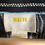 Maeve Anthropologie  Calia Black White Printed Button Front Tunic Top Size 2 Photo 8