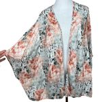 Tolani Kimono Top OS Multicolor Tie Dye 3/4 Dolman Sleeve Modal Boho Hippie White Size undefined Photo 0