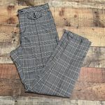 Free People  | Women's Preppy Black Brown Molly Plaid Slim Trouser Pant Sz 6 Photo 1