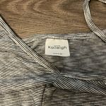 Kaileigh  Light Gray & White Striped Twist Front Camisole, Size Small Photo 2