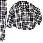Victoria's Secret  Plaid Pajama Set Button Down Top Pants Womens Size S Photo 1
