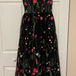City Studios Black Floral Embroidered Prom/Formal Dress Photo 2