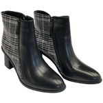 Monroe & Main Black and Plaid Mid Calf Boots Womens Size 10 Photo 0