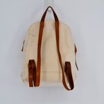 Madewell  The Charleston Backpack in Beige Vintage Canvas Italian Leather Trim Photo 2