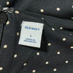 Old Navy  Dot Swing Dress Black Tan Crew Neck Short Sleeve Size L Large Photo 3