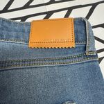 Avec Les Filles  High Rise Cropped Straight Leg Raw Hem Size 30 Denim Photo 3