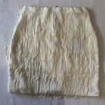 PrettyLittleThing Mini Skirt Womens Size 6 White Tiered Fringe Lined Photo 0