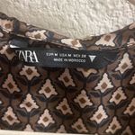 ZARA ✨ PRINTED SZ MEDIUM SHIRT WITH PIPING✨ Photo 6