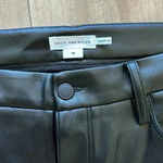 Good American  Better Than Leather Pants Faux Leather Black Straight Leg Sz 16 Photo 7