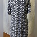 Valerie Bertinelli valeroe Bertinelli size 12, gray black, white geometric dress Photo 3