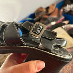 Lower East Side  Y2K BLACK CHUNKY LUG SANDALS Photo 4