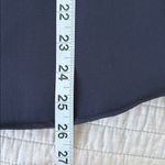 Elie Tahari navy blk Silk Button Down shirt blouse sheer long sleeves M L Photo 10