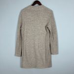 J. McLaughlin Duster Cardigan Sweater Womens Small Beige 100% Wool Snap Button Photo 10